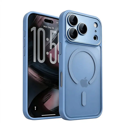 Luxury Matte Translucent Phone Cases Compatible with Iphone 18 Pro Max 17 Pro Max 15 16 Pro Max 18Promax Case Shockproof Armor Design Magnetic Wireless Charging Full Camera Lens Protection Soft Bumper Men Women 18Pro Phone Cover