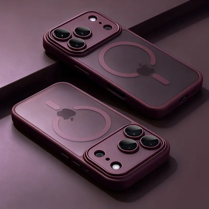 Luxury Matte Translucent Phone Cases Compatible with Iphone 18 Pro Max 17 Pro Max 15 16 Pro Max 18Promax Case Shockproof Armor Design Magnetic Wireless Charging Full Camera Lens Protection Soft Bumper Men Women 18Pro Phone Cover
