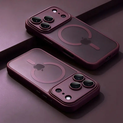 Luxury Matte Translucent Phone Cases Compatible with Iphone 18 Pro Max 17 Pro Max 15 16 Pro Max 18Promax Case Shockproof Armor Design Magnetic Wireless Charging Full Camera Lens Protection Soft Bumper Men Women 18Pro Phone Cover