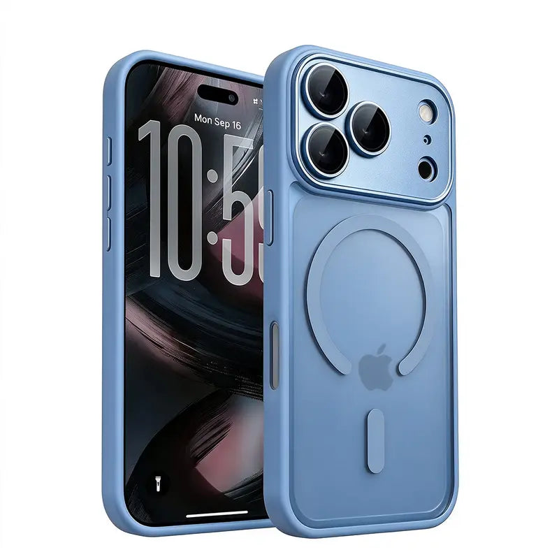 Luxury Matte Translucent Phone Cases Compatible with Iphone 18 Pro Max 17 Pro Max 15 16 Pro Max 18Promax Case Shockproof Armor Design Magnetic Wireless Charging Full Camera Lens Protection Soft Bumper Men Women 18Pro Phone Cover